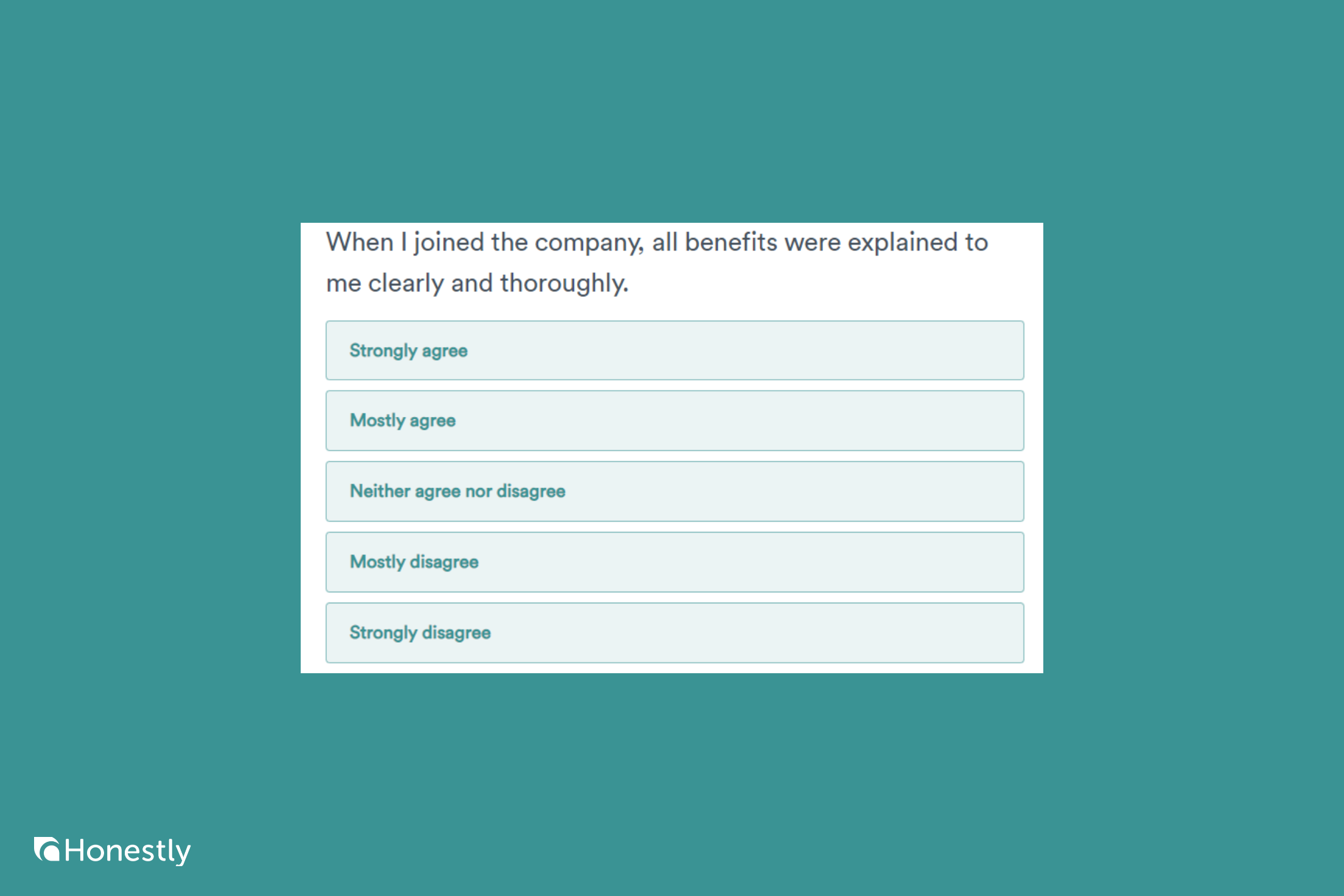 Employee Benefits Survey question 3