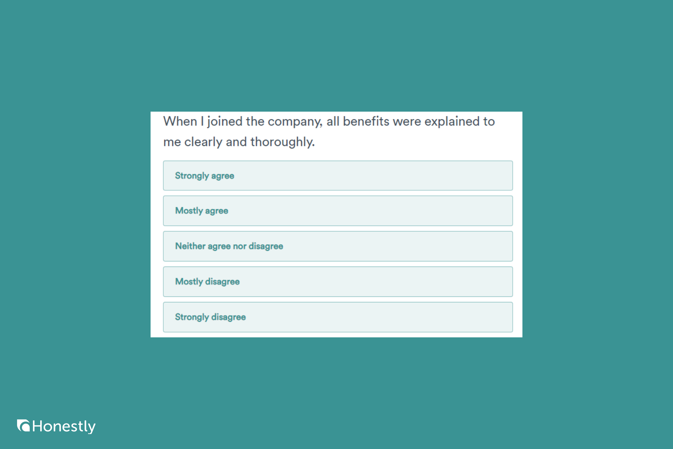 Employee Benefits Survey question 3 Employee Benefits Survey question 3