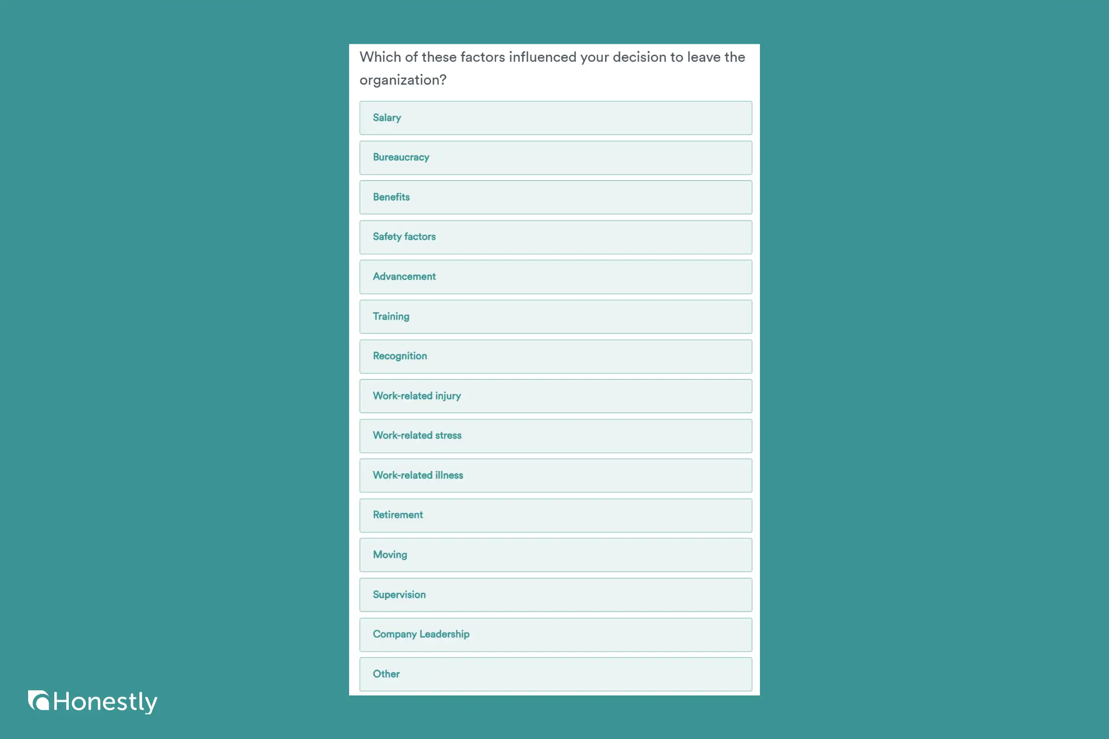 exit survey questions 1