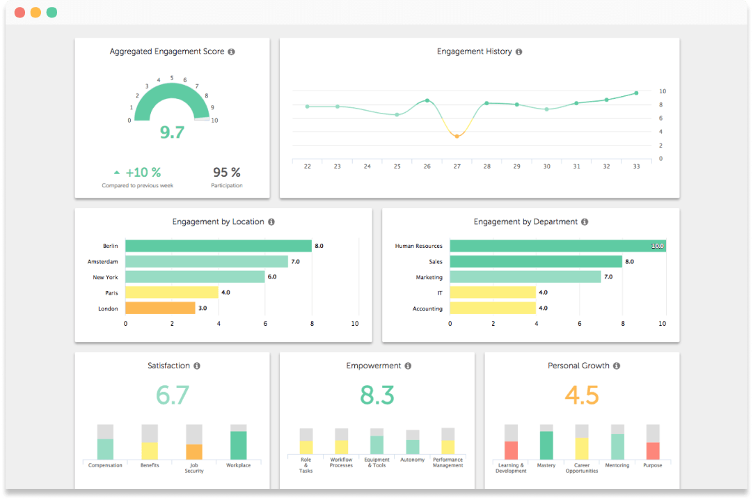 survey tool dashboard and report